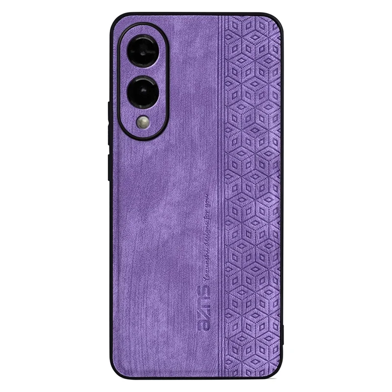 AZNS For Samsung Galaxy S25 Edge Case Protective PU Leather Covered TPU Phone Shell - Purple