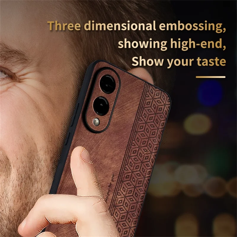 AZNS For Samsung Galaxy S25 Edge Case Protective PU Leather Covered TPU Phone Shell - Purple