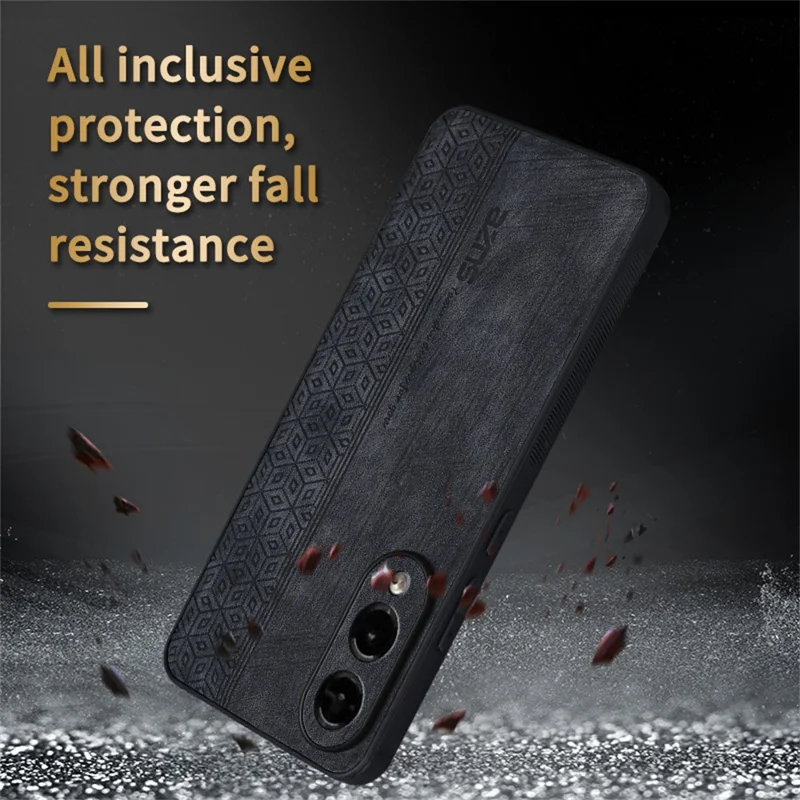 AZNS For Samsung Galaxy S25 Edge Case Protective PU Leather Covered TPU Phone Shell - Purple