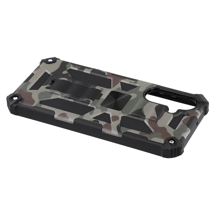 Funda para Samsung Galaxy A26 5G con Soporte Protector Militar PC+TPU - Verde Ejército
