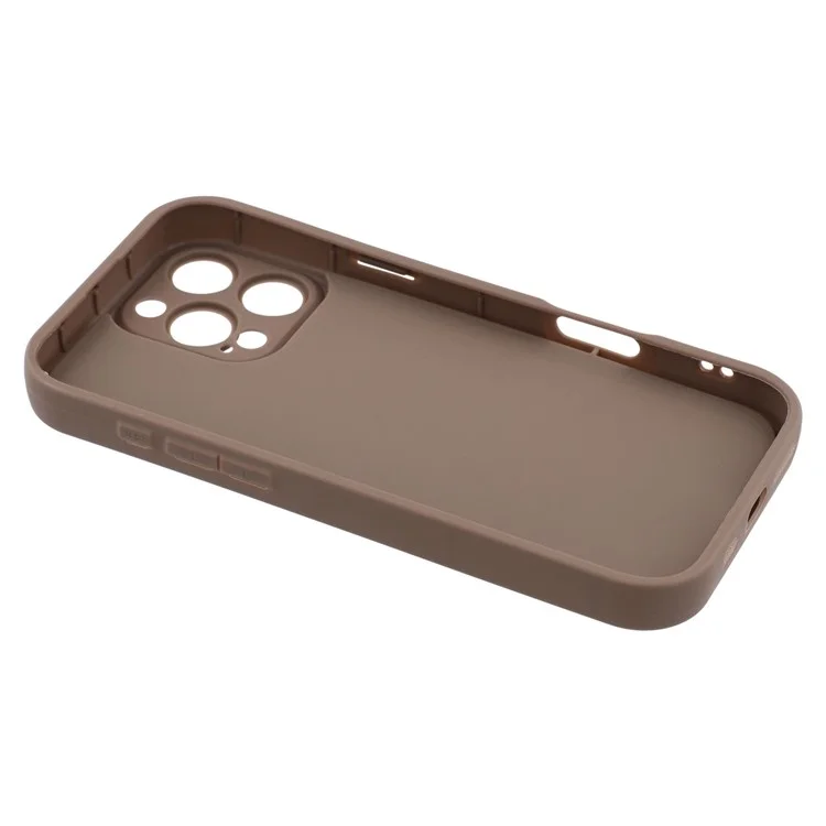 For iPhone 16 Pro Case Leopard Print TPU Precise Cutout Phone Cover - Brown