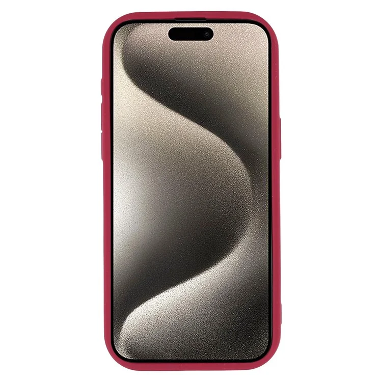 For iPhone 15 Pro Case Leopard Print TPU Precise Cutout Phone Cover - Red