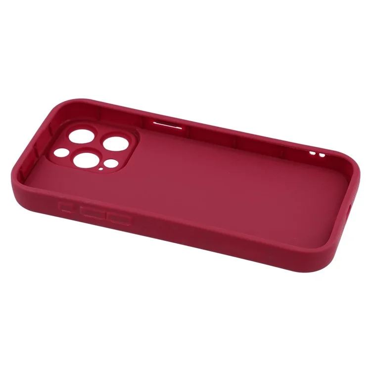 For iPhone 15 Pro Case Leopard Print TPU Precise Cutout Phone Cover - Red