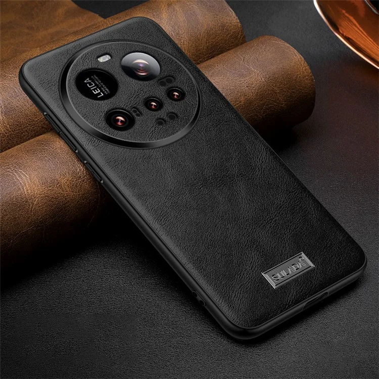 СУЛАДА Для Xiaomi 15 Ultra Чехол ПУ кожа + TPU + ПК Задняя крышка телефона - Черный
