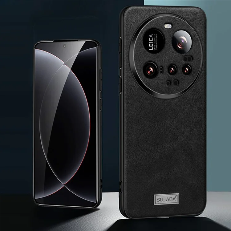СУЛАДА Для Xiaomi 15 Ultra Чехол ПУ кожа + TPU + ПК Задняя крышка телефона - Черный