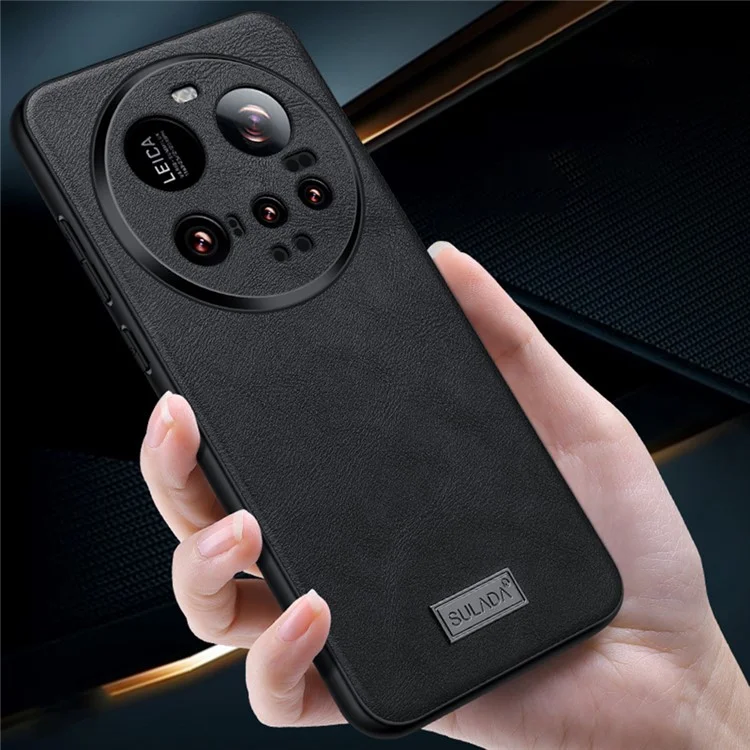 СУЛАДА Для Xiaomi 15 Ultra Чехол ПУ кожа + TPU + ПК Задняя крышка телефона - Черный