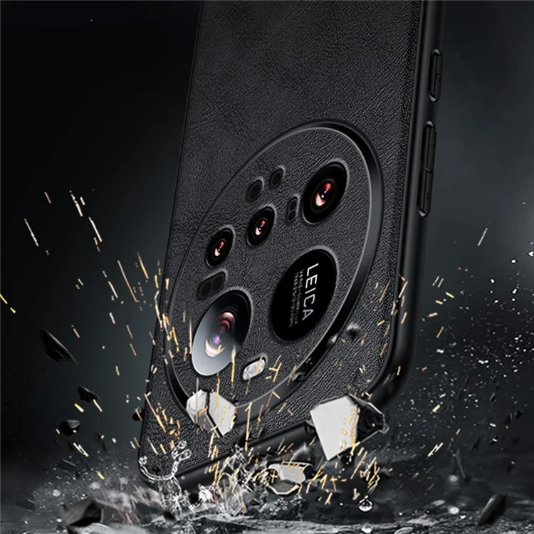 СУЛАДА Для Xiaomi 15 Ultra Чехол ПУ кожа + TPU + ПК Задняя крышка телефона - Черный