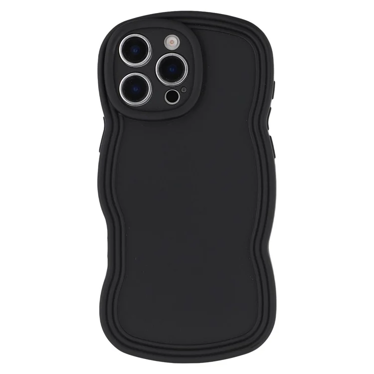 Étui de protection en TPU avec cadre ondulé pour iPhone 16 Pro Max - Noir