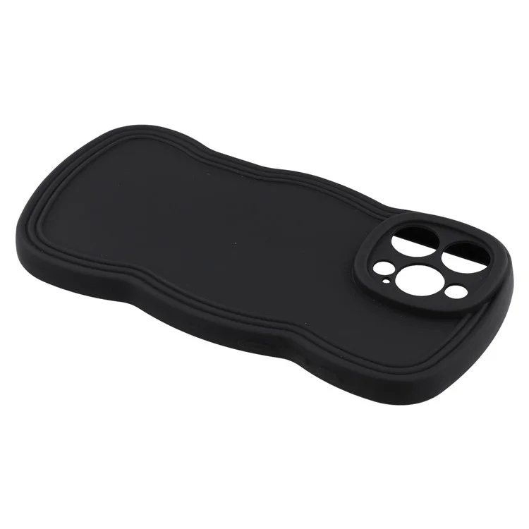 Étui de protection en TPU avec cadre ondulé pour iPhone 16 Pro Max - Noir