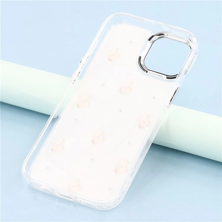 Funda para iPhone 15 con Diseño de Cereza en Epoxy 3D, Carcasa Trasera Suave de TPU