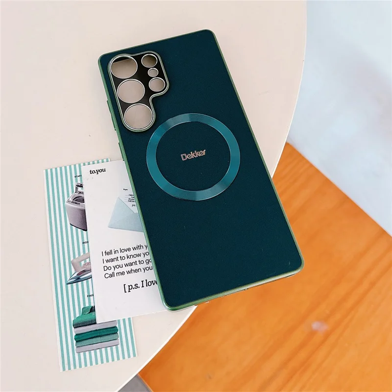 DEKKER For Samsung Galaxy S25 Ultra Magnetic Case PU + TPU Phone Back Cover - Orange