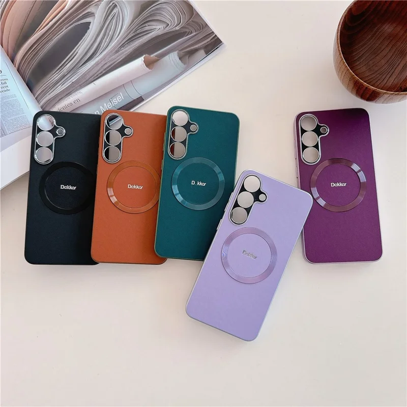 DEKKER For Samsung Galaxy S25+ / S24+ Magnetic Case PU + TPU Phone Back Cover - Red