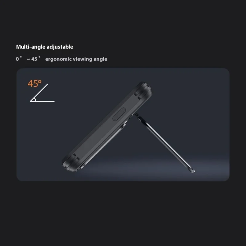 Funda para Xiaomi 15 Ultra de PC + TPU Transparente con Cubierta de Lente de Cristal y Soporte Plegable