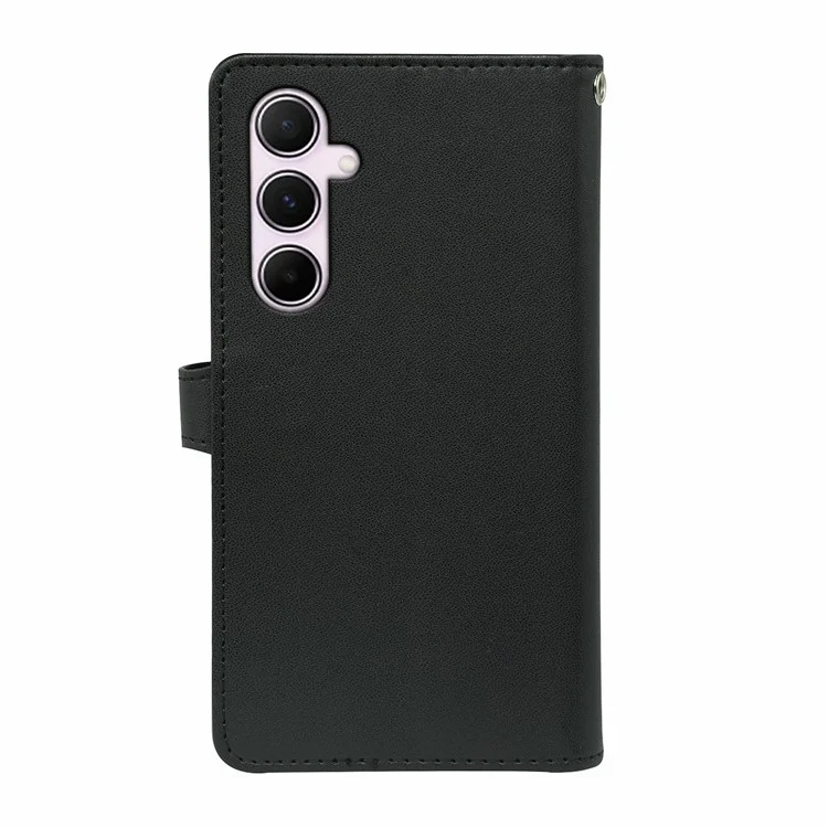 Cover per Samsung Galaxy A55 5G con 9 Slot per Carte in Pelle PU con Supporto - Nero