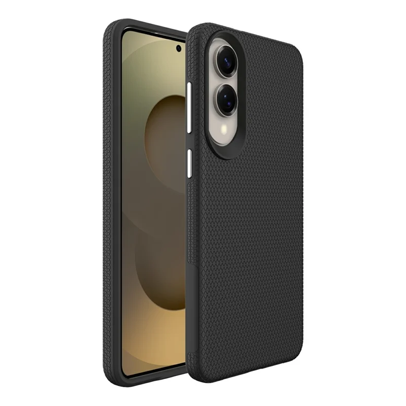 For Samsung Galaxy S25 Edge Case TPU + PC Four Corner Anti-Drop Phone Cover - Black