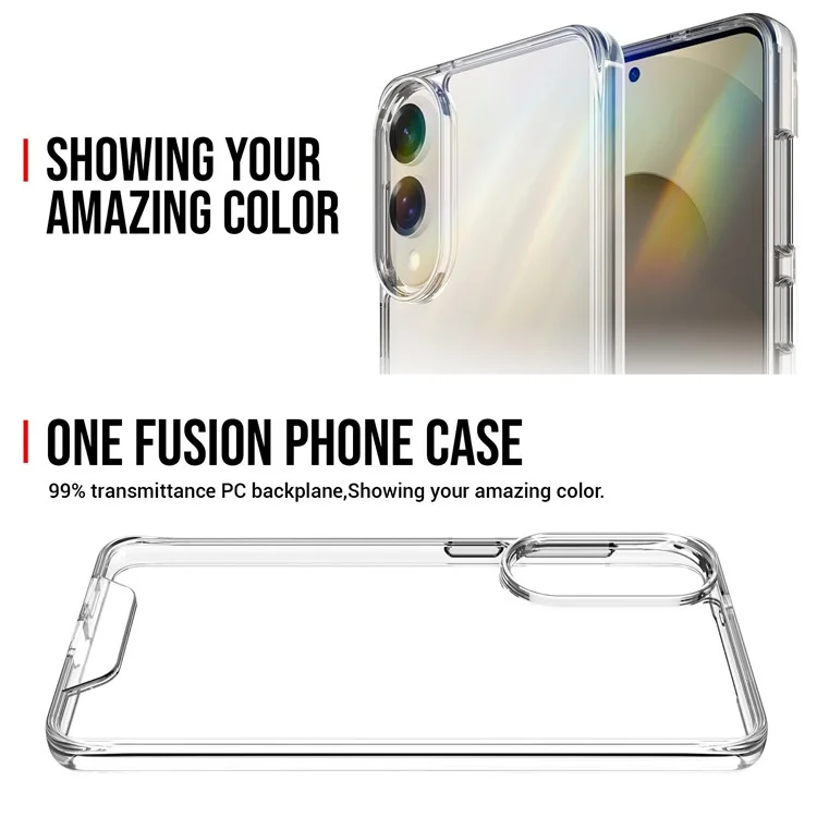 For Samsung Galaxy S25 Edge Case TPU Frame Clear PC Back Phone Cover