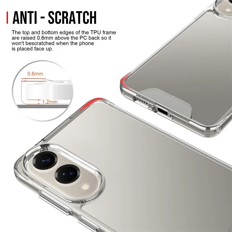 For Samsung Galaxy S25 Edge Case TPU Frame Clear PC Back Phone Cover