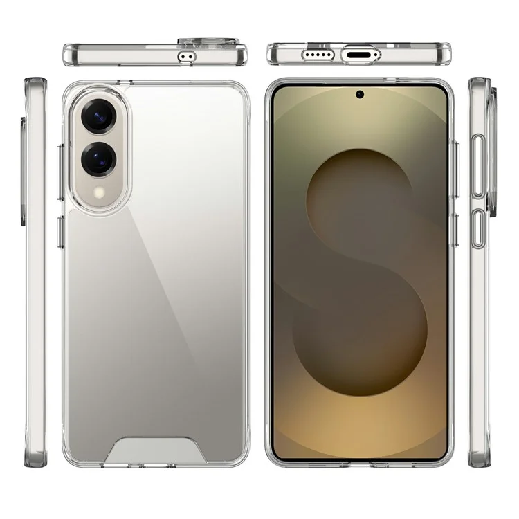 For Samsung Galaxy S25 Edge Case TPU Frame Clear PC Back Phone Cover