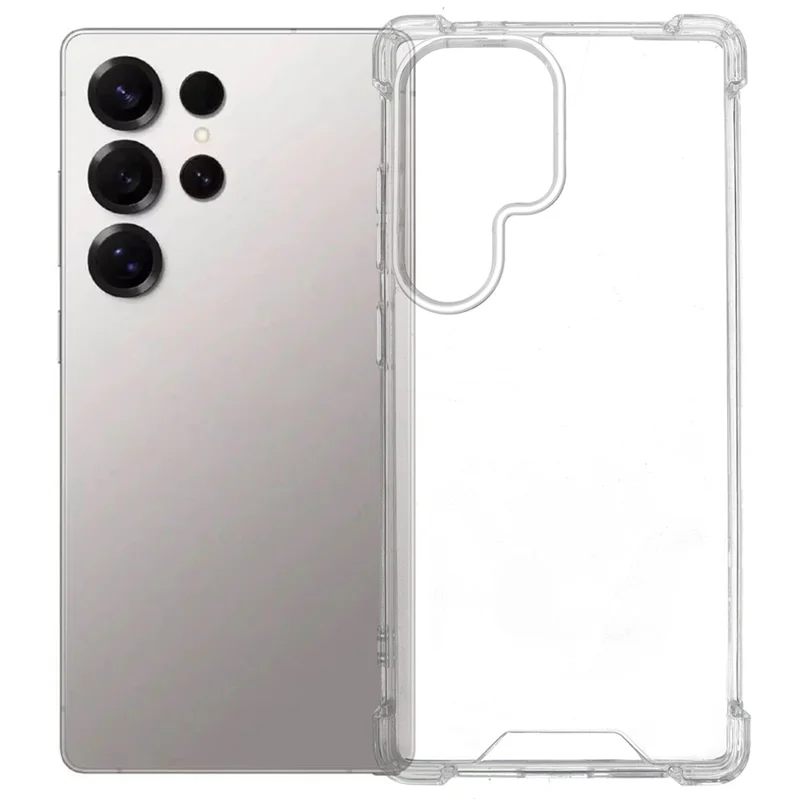 For Samsung Galaxy S24 Ultra Clear Phone Case TPU + Acrylic 1.5mm Shockproof Back Cover