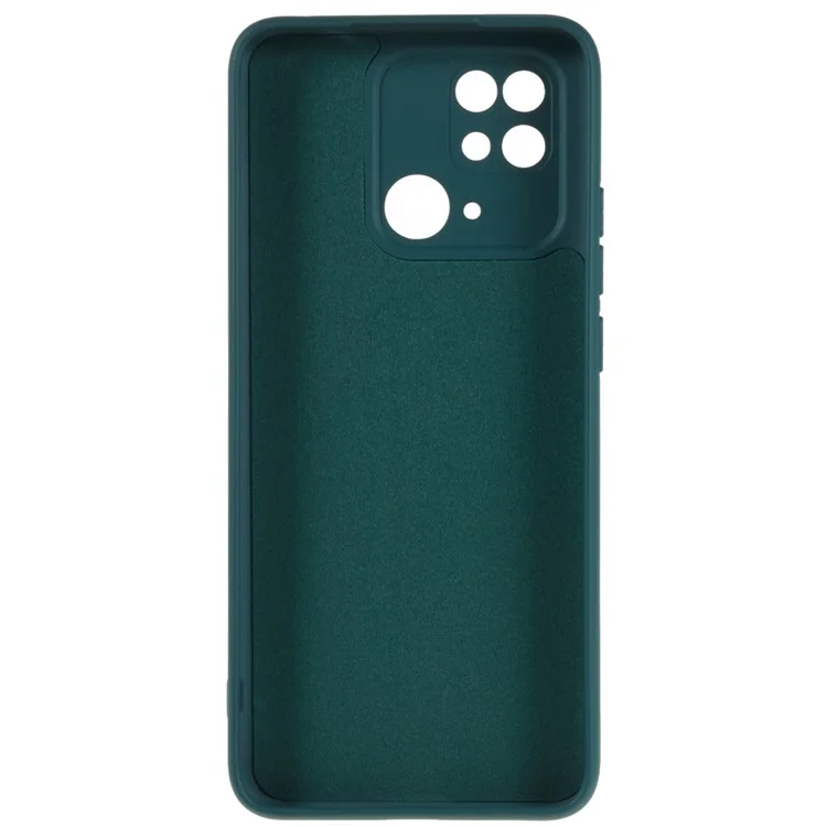 Funda de TPU de 2.0 mm de grosor para Xiaomi Redmi 10C 4G, funda protectora de silicona líquida con textura de borde curvo - Verde Medianoche