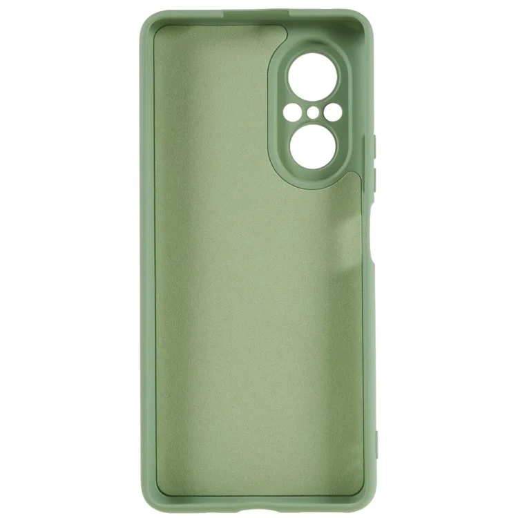 Pour Huawei nova 9 SE Coque de téléphone de 2,0 mm d'épaisseur en silicone liquide avec texture - Bord incurvé Anti-chute Étui de protection en TPU - Vert