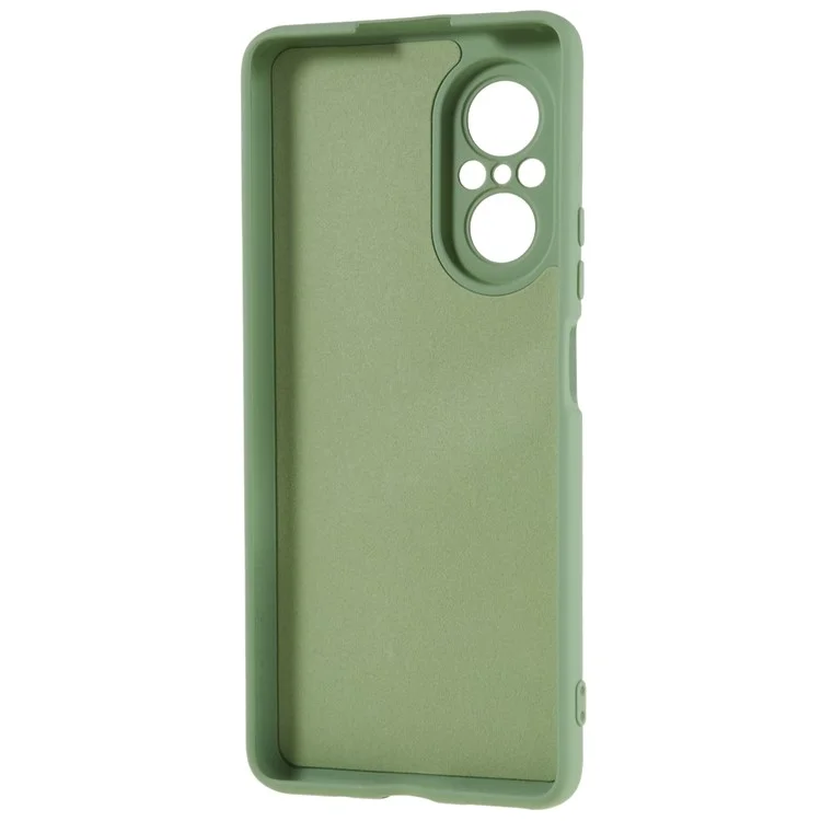 Pour Huawei nova 9 SE Coque de téléphone de 2,0 mm d'épaisseur en silicone liquide avec texture - Bord incurvé Anti-chute Étui de protection en TPU - Vert