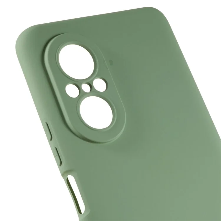 Pour Huawei nova 9 SE Coque de téléphone de 2,0 mm d'épaisseur en silicone liquide avec texture - Bord incurvé Anti-chute Étui de protection en TPU - Vert