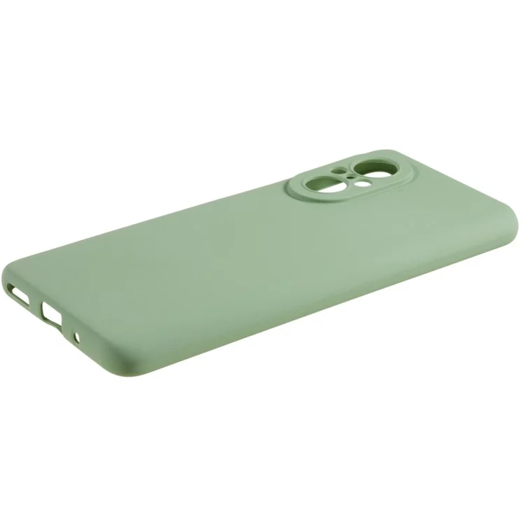 Pour Huawei nova 9 SE Coque de téléphone de 2,0 mm d'épaisseur en silicone liquide avec texture - Bord incurvé Anti-chute Étui de protection en TPU - Vert