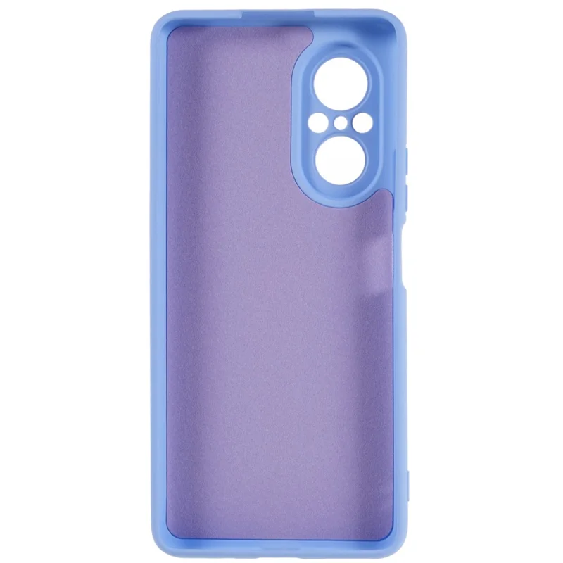 For Huawei nova 9 SE 2.0mm Thick Liquid Silicone Texture Phone Back Cover Arc Edge Anti-drop TPU Case - Purple