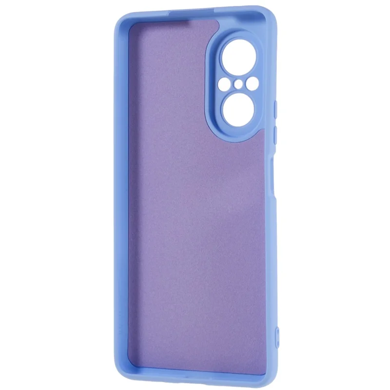 For Huawei nova 9 SE 2.0mm Thick Liquid Silicone Texture Phone Back Cover Arc Edge Anti-drop TPU Case - Purple