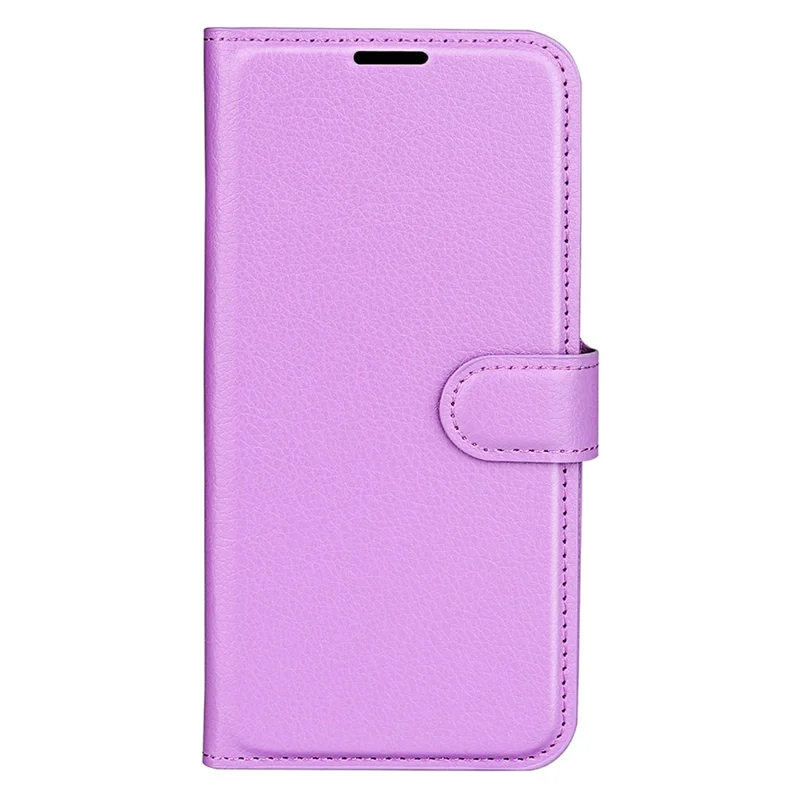 For vivo Y04 4G Case Litchi Texture Shockproof Leather Wallet Phone Cover - Purple