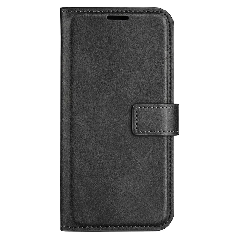 For Honor X8c 4G Stand Case Anti-Scratch Calf Texture Leather Phone Cover - Black