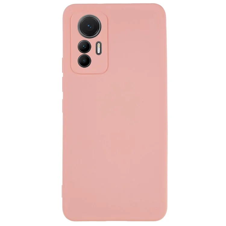 Для Xiaomi 12 Lite 5G Arc Edge TPU Back Case 2.0 мм Толщина Текстура жидкого силикона Защитная крышка - Розовый