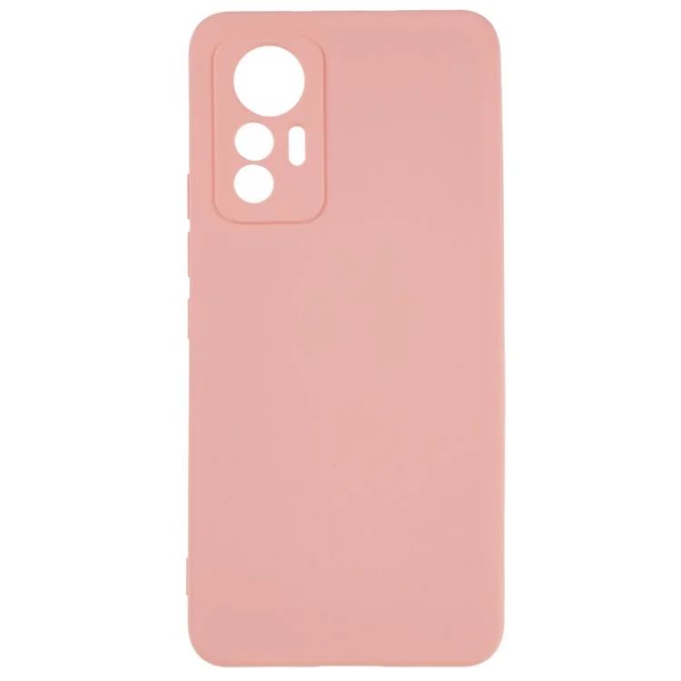 Для Xiaomi 12 Lite 5G Arc Edge TPU Back Case 2.0 мм Толщина Текстура жидкого силикона Защитная крышка - Розовый