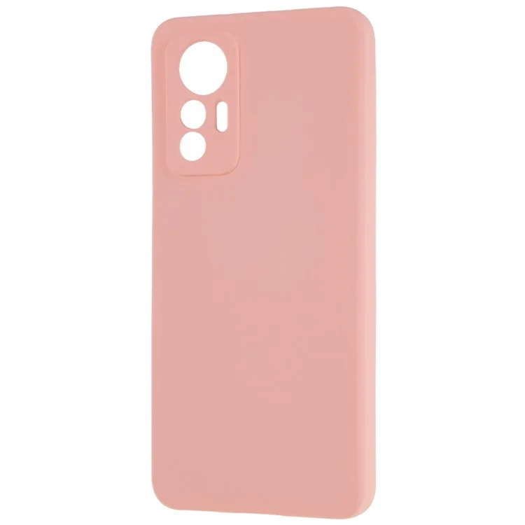 Для Xiaomi 12 Lite 5G Arc Edge TPU Back Case 2.0 мм Толщина Текстура жидкого силикона Защитная крышка - Розовый