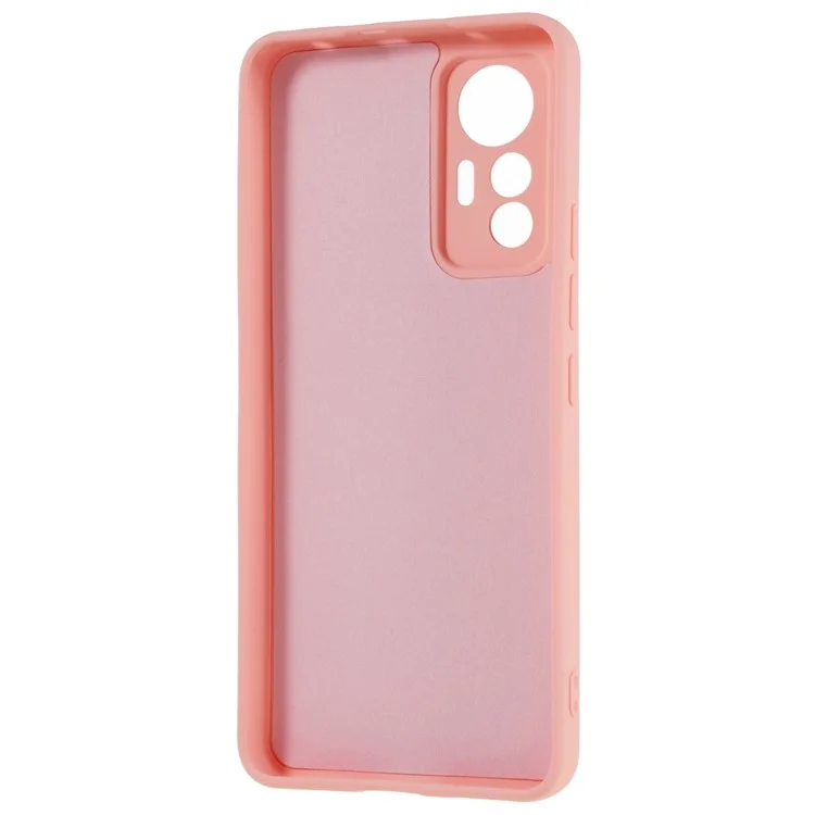 Для Xiaomi 12 Lite 5G Arc Edge TPU Back Case 2.0 мм Толщина Текстура жидкого силикона Защитная крышка - Розовый