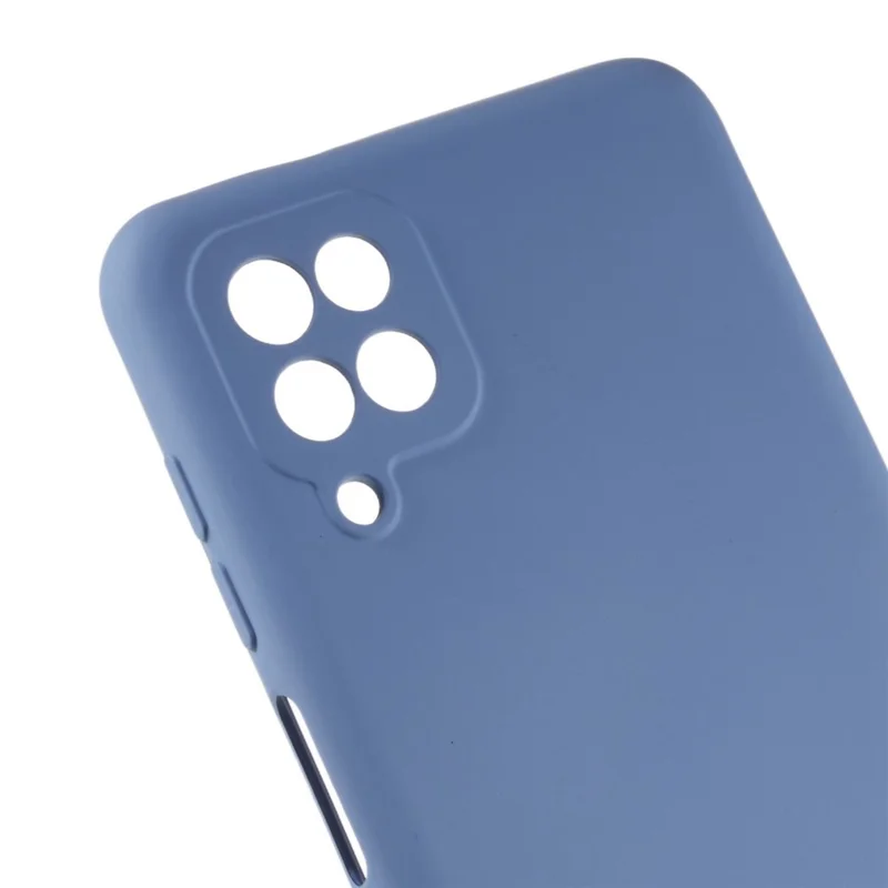 For Samsung Galaxy A12 / M12 / A12 Nacho 4G Liquid Silicone Texture Cellphone Drop-proof Cover 2.0mm Thick Arc Edge TPU Case - Grey