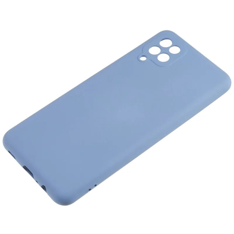 For Samsung Galaxy A12 / M12 / A12 Nacho 4G Liquid Silicone Texture Cellphone Drop-proof Cover 2.0mm Thick Arc Edge TPU Case - Grey
