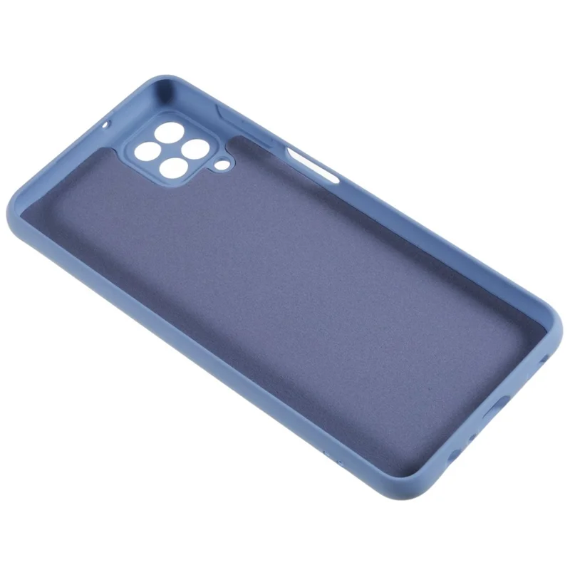 For Samsung Galaxy A12 / M12 / A12 Nacho 4G Liquid Silicone Texture Cellphone Drop-proof Cover 2.0mm Thick Arc Edge TPU Case - Grey