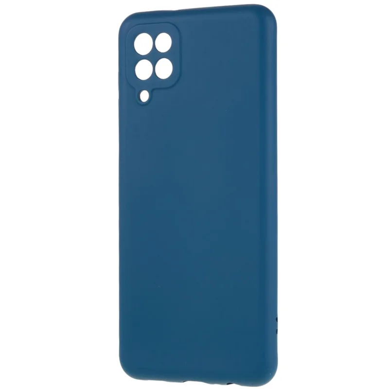 For Samsung Galaxy A12 / M12 / A12 Nacho 4G Liquid Silicone Texture Cellphone Drop-proof Cover 2.0mm Thick Arc Edge TPU Case - Blue
