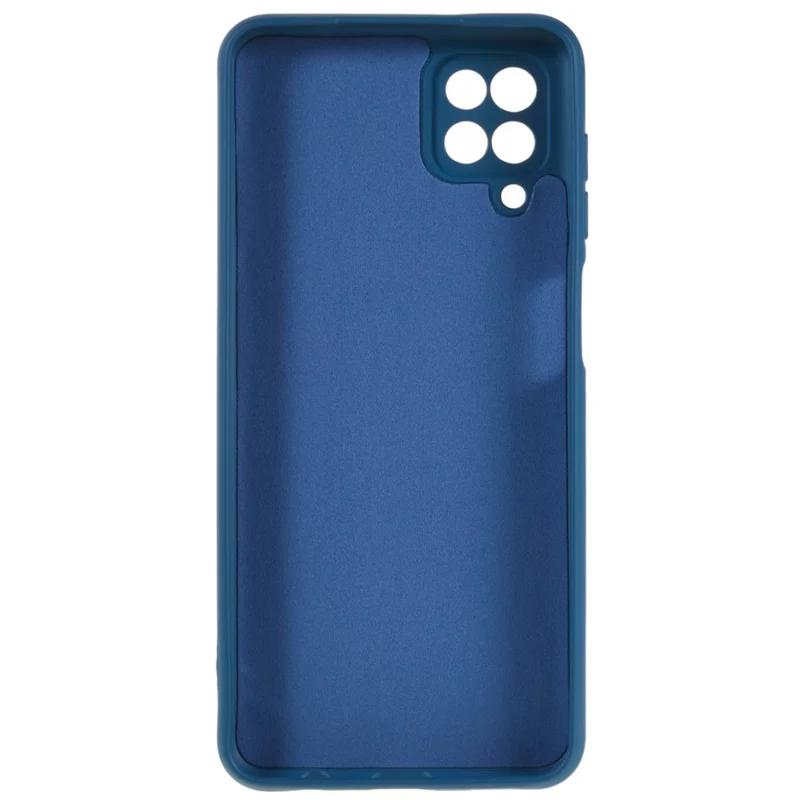 For Samsung Galaxy A12 / M12 / A12 Nacho 4G Liquid Silicone Texture Cellphone Drop-proof Cover 2.0mm Thick Arc Edge TPU Case - Blue