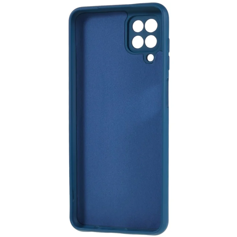 For Samsung Galaxy A12 / M12 / A12 Nacho 4G Liquid Silicone Texture Cellphone Drop-proof Cover 2.0mm Thick Arc Edge TPU Case - Blue
