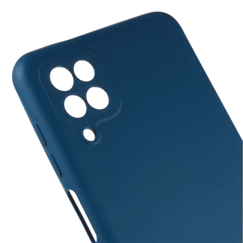For Samsung Galaxy A12 / M12 / A12 Nacho 4G Liquid Silicone Texture Cellphone Drop-proof Cover 2.0mm Thick Arc Edge TPU Case - Blue