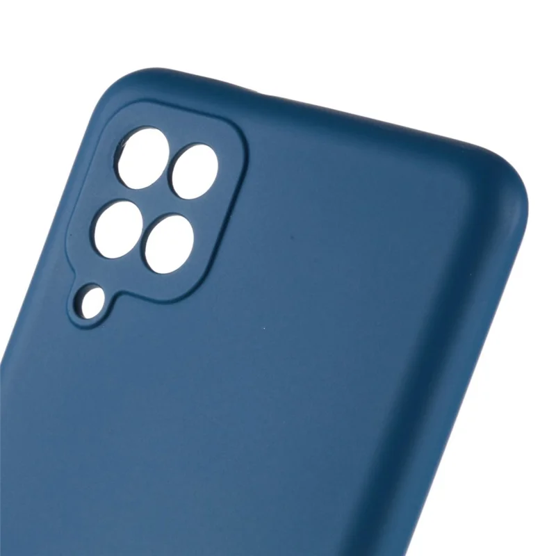 For Samsung Galaxy A12 / M12 / A12 Nacho 4G Liquid Silicone Texture Cellphone Drop-proof Cover 2.0mm Thick Arc Edge TPU Case - Blue