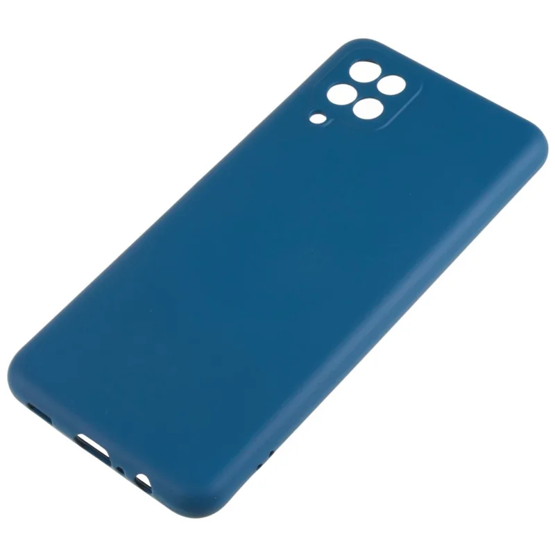 For Samsung Galaxy A12 / M12 / A12 Nacho 4G Liquid Silicone Texture Cellphone Drop-proof Cover 2.0mm Thick Arc Edge TPU Case - Blue
