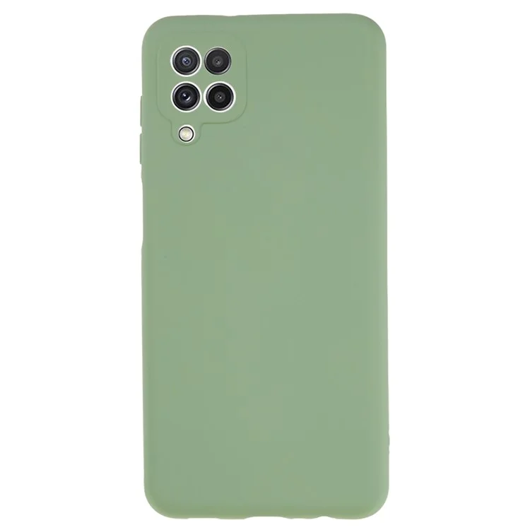 Para Samsung Galaxy A12 / M12 / A12 Nacho 4G Textura de Silicona Líquida Carcasa a prueba de caídas 2.0mm Borde Curvo Arco de Funda TPU - Verde