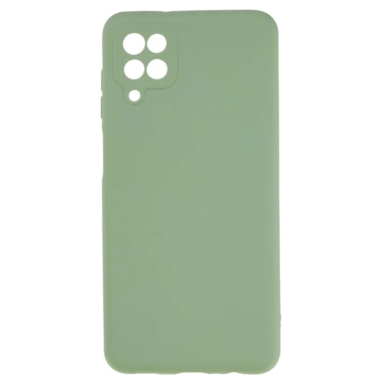Para Samsung Galaxy A12 / M12 / A12 Nacho 4G Textura de Silicona Líquida Carcasa a prueba de caídas 2.0mm Borde Curvo Arco de Funda TPU - Verde