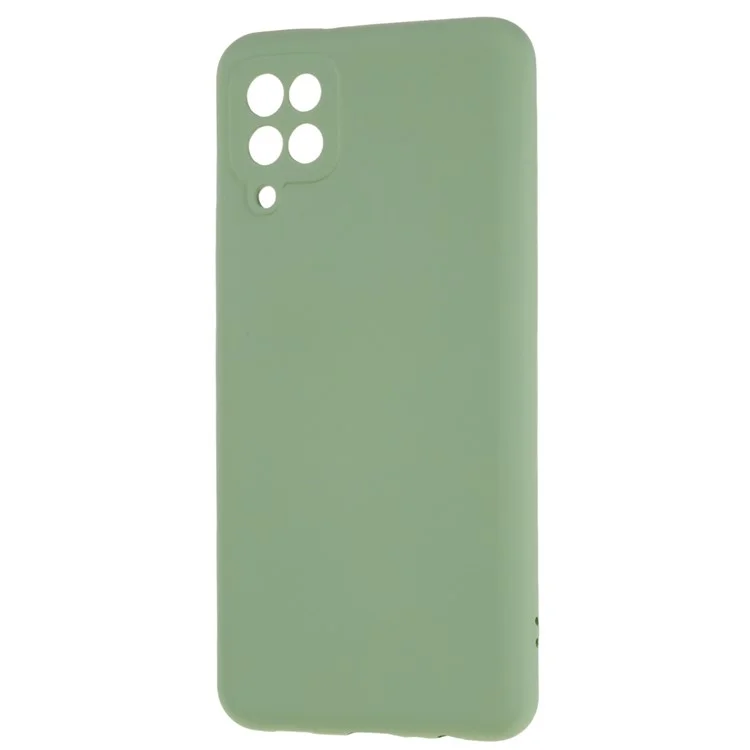 Para Samsung Galaxy A12 / M12 / A12 Nacho 4G Textura de Silicona Líquida Carcasa a prueba de caídas 2.0mm Borde Curvo Arco de Funda TPU - Verde
