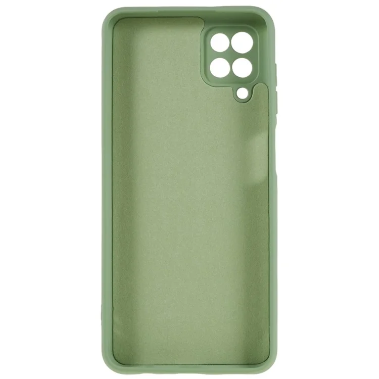 Para Samsung Galaxy A12 / M12 / A12 Nacho 4G Textura de Silicona Líquida Carcasa a prueba de caídas 2.0mm Borde Curvo Arco de Funda TPU - Verde