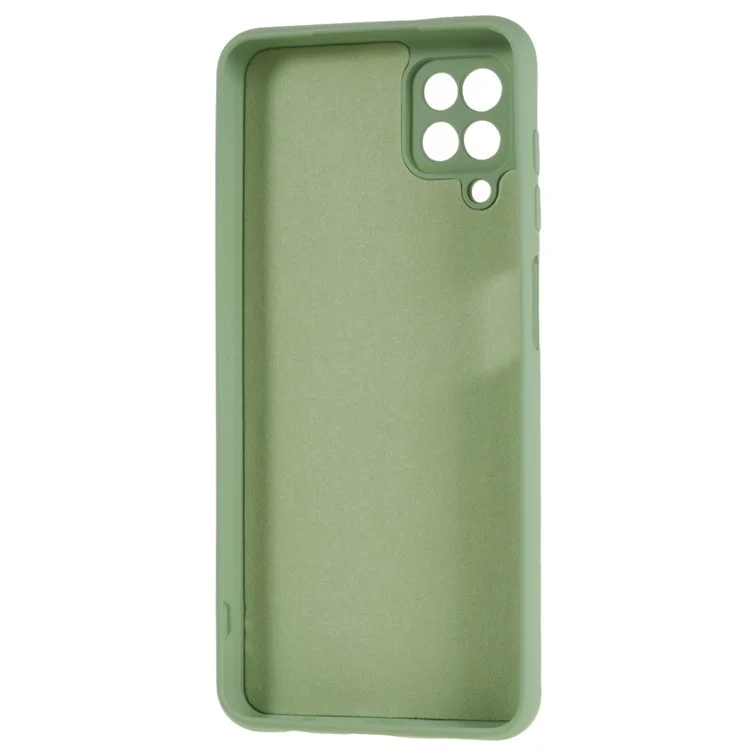 Para Samsung Galaxy A12 / M12 / A12 Nacho 4G Textura de Silicona Líquida Carcasa a prueba de caídas 2.0mm Borde Curvo Arco de Funda TPU - Verde